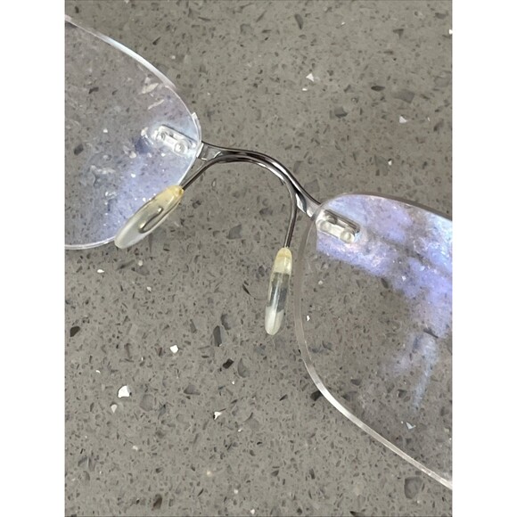 Adidas Eyeglasses Frames Only a672 /60 6055 silver 52-19-145 Metal rimless - Picture 10 of 12